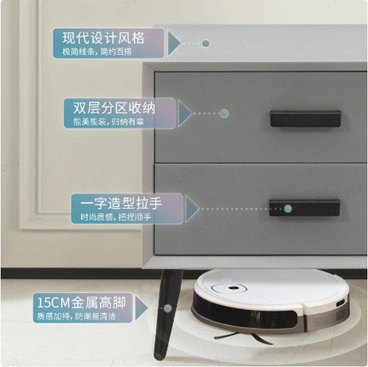 顾家家居现代简约卧室家具储物床头柜PT7801G