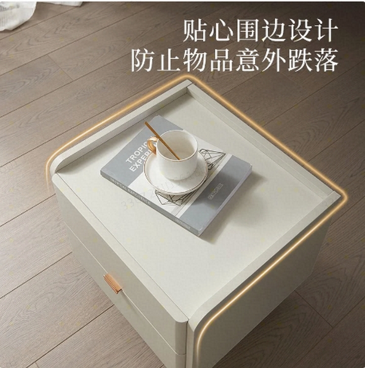 顾家家居（KUKA）床头柜 意式轻奢储物柜卧室家具PT7806G【采】