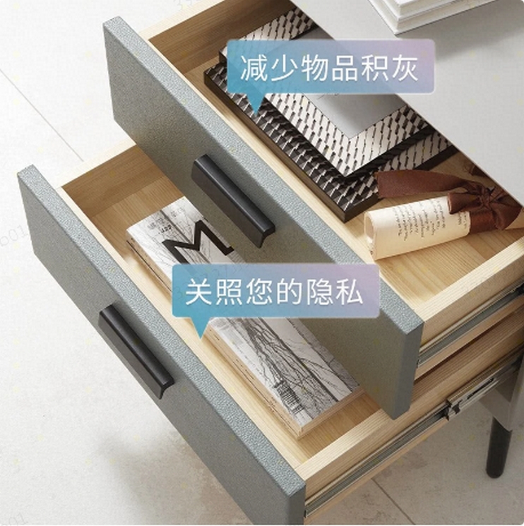 顾家家居现代简约卧室家具储物床头柜PT7801G