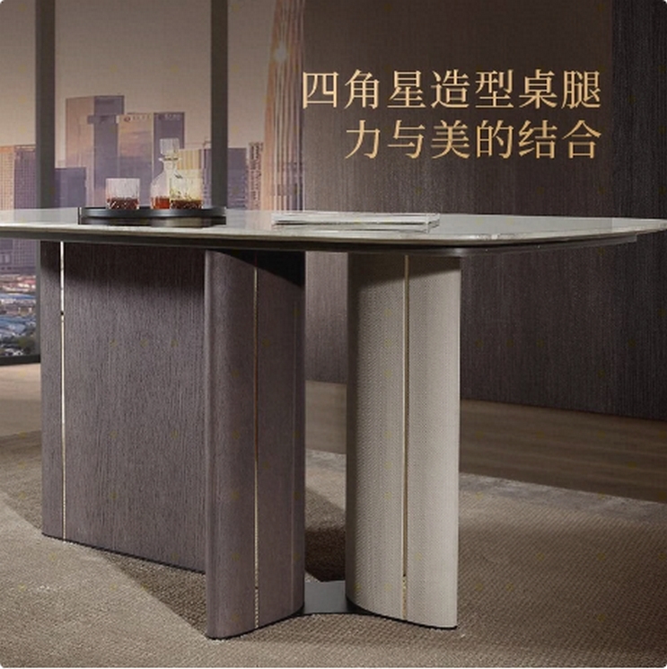 顾家家居（KUKA）意式大理石餐桌椅组合轻奢餐桌家用饭桌餐厅PT7203T【采】