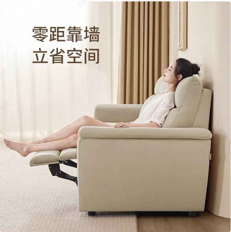 顾家家居（KUKA）科技布沙发零靠墙分段靠包三人电动功能沙发6180[采】