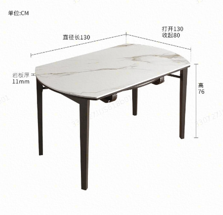 顾家家居（KUKA）轻奢方圆可变岩板餐桌方变圆餐厅吃饭大桌PT7123T【采】通知下架